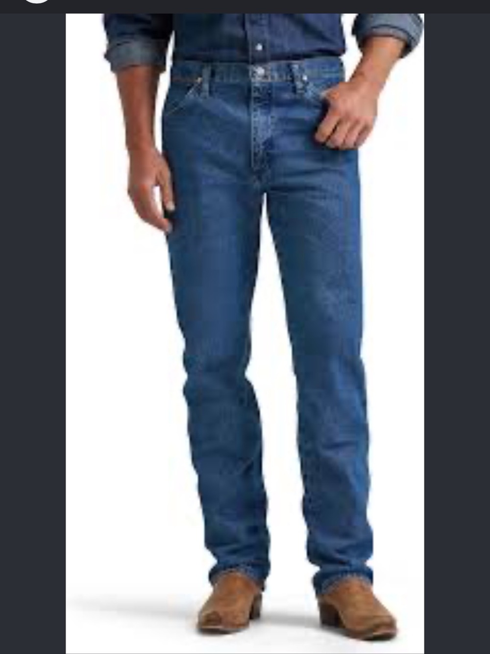 Wrangler 34/30  Classic Men's Blue Denim Jeans - Straight Fit EUC